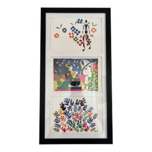 1990s Matisse Prints Framed Matted Signed in Plate