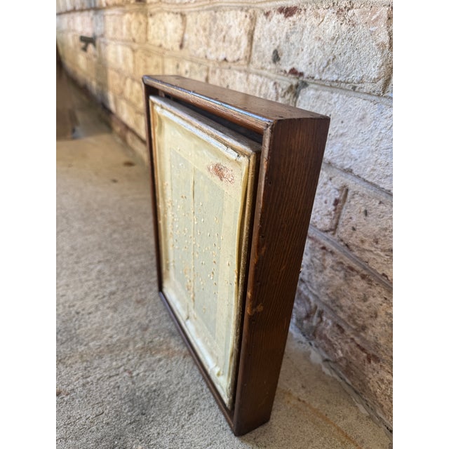Vintage Textured Art in Original Frame For Sale - Image 14 of 18