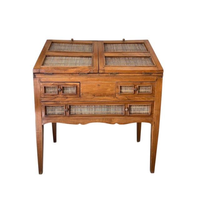 English Campaign Wooden Secretary, 1890s For Sale - Image 9 of 9