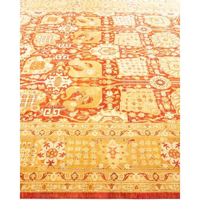 Solo Rugs Eclectic, One-of-a-Kind Hand-Knotted Area Rug - Orange, 8' 0" x 10' 9" For Sale - Image 4 of 8