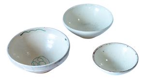 Antique Handmade Ceramic Bowls, Italy, 1900s, Set of 3