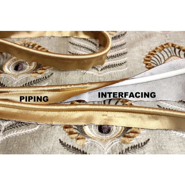 Jane Churchill Embroidered Peacock Lumbar Pillow For Sale - Image 6 of 13