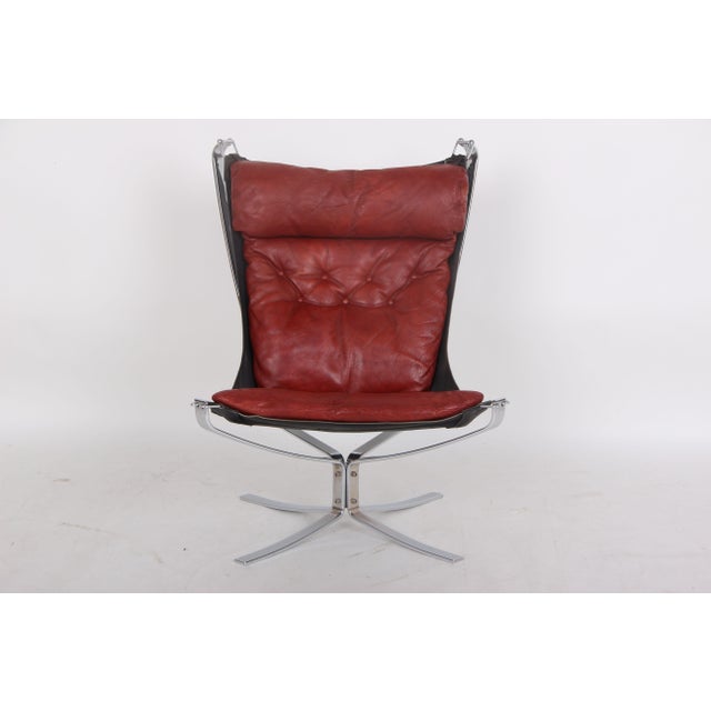 1990s Falcon Chairs in Chrome-Plated Steel by Sigurd Ressell for Vatne Møbler, 1970s, Set of 2 For Sale - Image 5 of 14