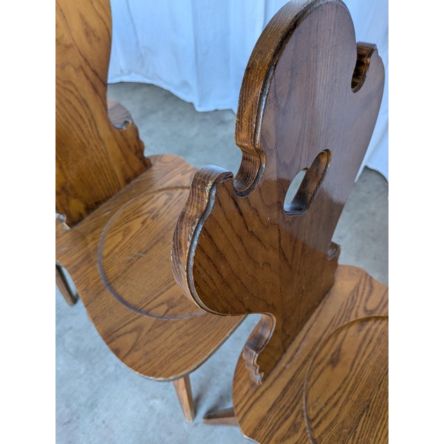 Farmhouse Tyrolean Chair with Heart Cutout Back, 1970s, Set of 8 For Sale - Image 18 of 18