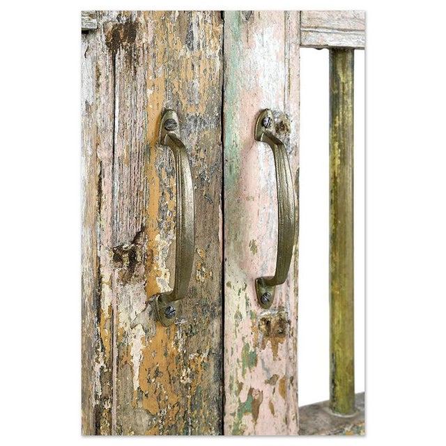 Indian Door in Solid Wood and Patinated Iron For Sale - Image 6 of 9