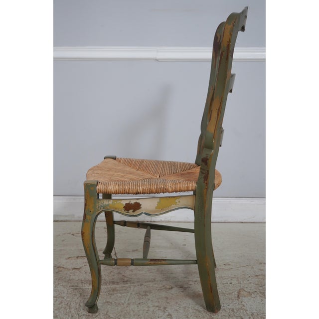 French Country French Country Woven Seat Ladder Back Chair For Sale - Image 3 of 18