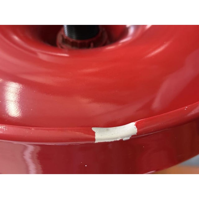 Space Age Red Disc Lamp from Enrico Tronconi, 1970s For Sale - Image 10 of 12