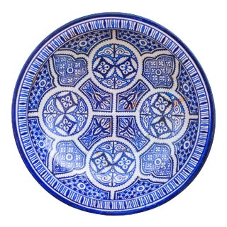 Ceramic Bowl W/ Arabesque Pattern For Sale