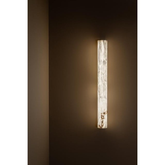 Black Roller WS Small Wall Lamp by United Alabaster For Sale - Image 8 of 16