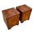 Art Deco Nightstands in Walnut Root Veneer with Conical Columns, 1930s, Set of 2 For Sale - Image 4 of 14