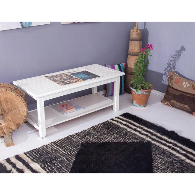 Decorative Vintage Blanket Kilim Rug For Sale In Los Angeles - Image 6 of 6