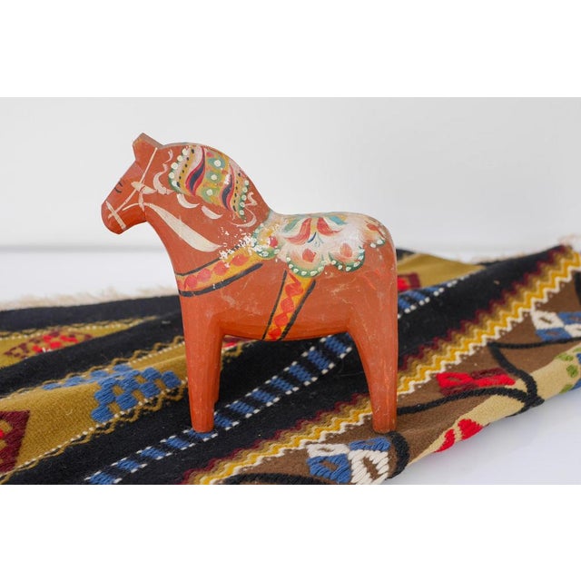 Vintage Swedish Handpainted Dala Horse by Nils Olsson, 1920s For Sale - Image 12 of 13