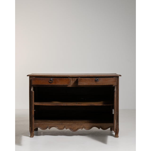 Early 19th Century Louis XV Oak Buffet in Original Patina For Sale - Image 13 of 17