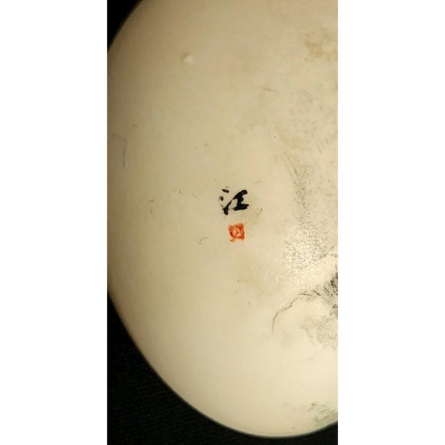 Beautiful Chinese Vintage Hand-Painted Natural Egg For Sale - Image 10 of 11