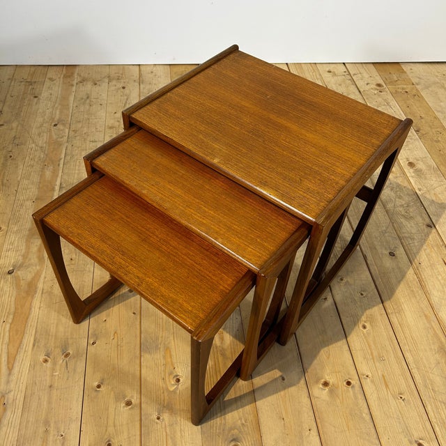 Quadrille Nesting Tables in Teak from G-Plan, 1960s, Set of 3 For Sale - Image 4 of 8