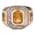 French Arfan Ring Citrine Mop Sz 6 18k Yellow Gold Square Cocktail Jewelry For Sale