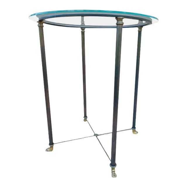 Copper Table with Gilding For Sale