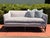 Vintage Elegant Sofa With High Back, Striped Ticking Slipcover For Sale - Image 4 of 8