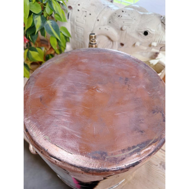 Antique English Copper Stock Pot With Lid For Sale - Image 12 of 15