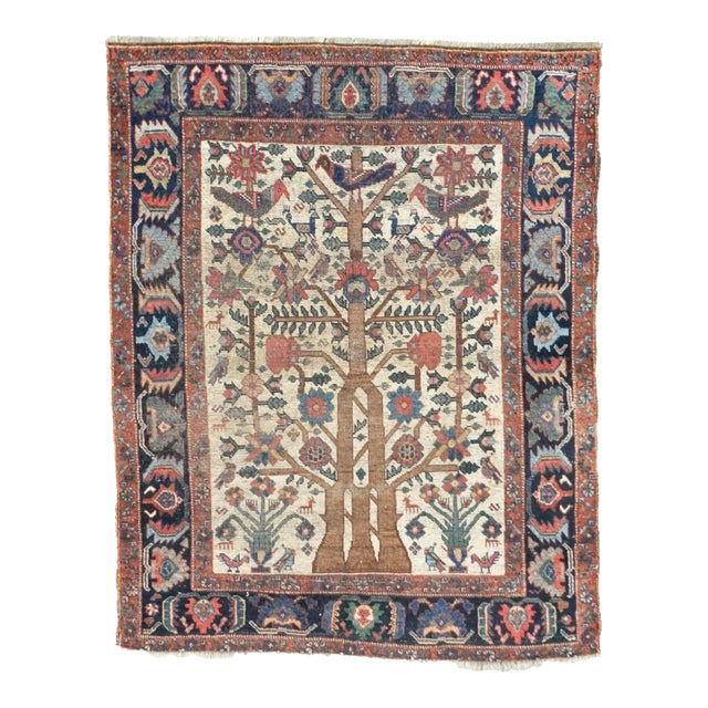 Antique Kurdish Rug 3'11'' x 5' For Sale