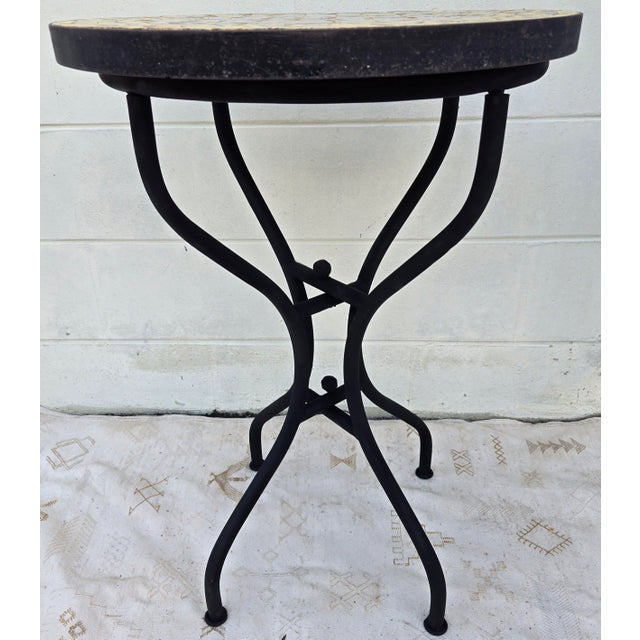 2020s 24" Tamegrout Green Moroccan Mosaic Table For Sale - Image 5 of 7