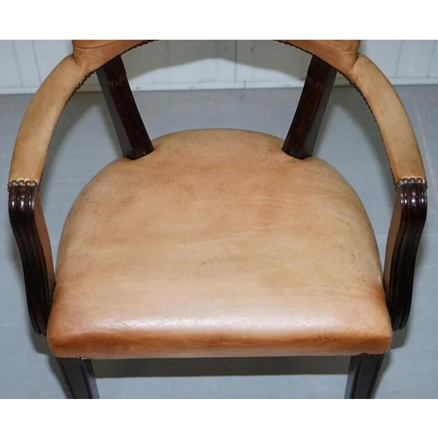 Brown Leather Court Office Dining Chair from House of Chesterfield For Sale - Image 14 of 18