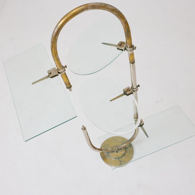 Vintage Art Nouveau Metal and Glass Patisserie Display Stand, 1930s For Sale - Image 13 of 18
