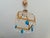 Vintage French Empire Brass & Crystal Pendant Light With Aqua Blue Drops - Pair Restored For Sale - Image 10 of 18