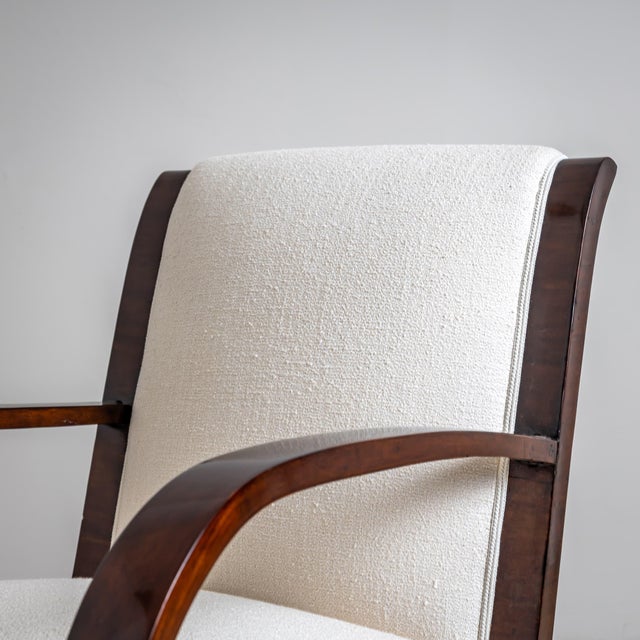 Art Deco Early 20th Century Pair of Art Deco Armchairs, Italy For Sale - Image 3 of 14