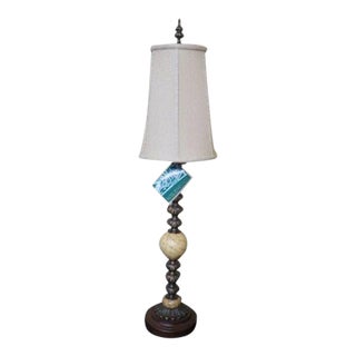 1990sWildwood Tall Decorator Table Lamp W. Shade For Sale