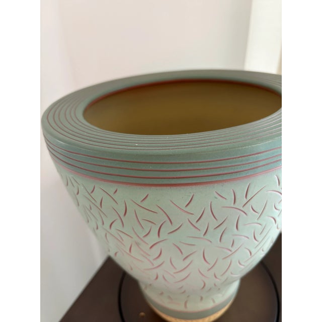 Emily Rossheim Vintage Large Sgraffito Terracotta Ceramic Vase Sculpture For Sale - Image 11 of 12