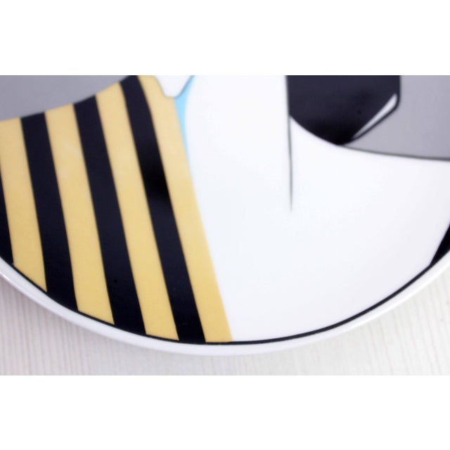 Art Deco Plate by Roberto Tortoli, 1960s For Sale - Image 9 of 11