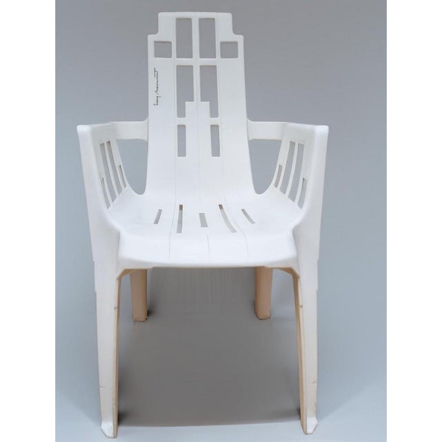 Plastic Boston Stackable Garden Chair by Pierre Paulin for Henry Massonnet, 1980s For Sale - Image 9 of 18