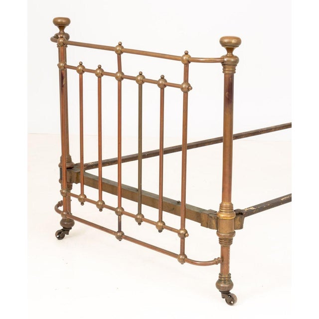 Brass Victorian Brass and Iron Bed Frame For Sale - Image 8 of 13