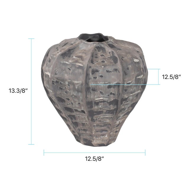 Gray Cinder Vase Small For Sale - Image 8 of 10