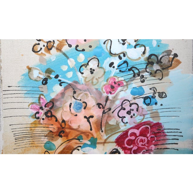 Figurative Charles Cobelle, "Vase With Flowers", Acrylic Still Life Painting For Sale - Image 3 of 4