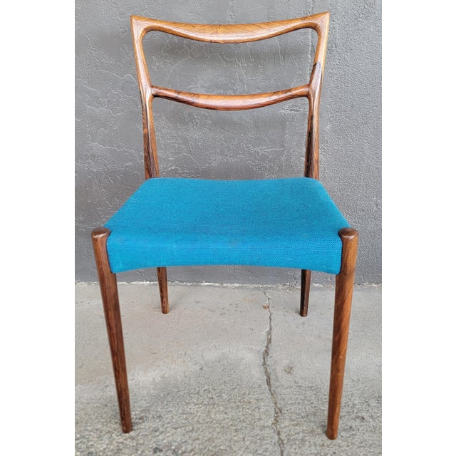 1960s Rosewood Dining Chairs by H. W. Klein for Bramin Denmark 1960's - Set 6 For Sale - Image 5 of 13