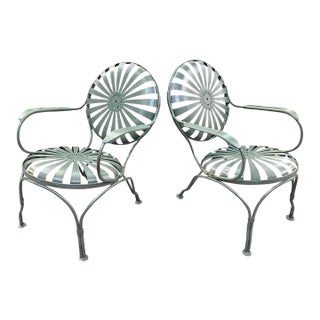 Francois Carre Petite Lounge Chairs - A Pair, Restored For Sale