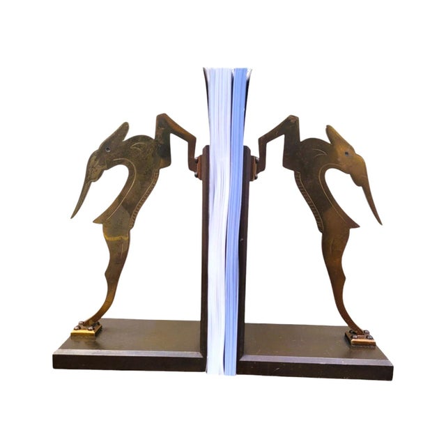 Antelope Bookends in Bronze, Set of 2 For Sale - Image 13 of 13