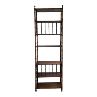 Vintage John Widdicomb Style Faux Bamboo Six-Tier Étagère For Sale