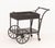 Contemporary Vintage Brown Painted Wicker Tea Trolley For Sale - Image 3 of 11