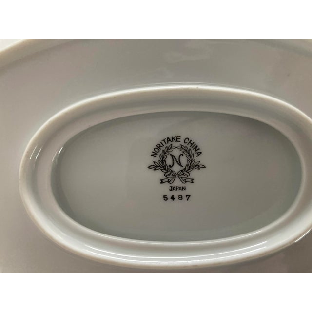 1950s Mid-Century Noritake (5487) Silvine Gravy Boat 1-Piece For Sale - Image 5 of 7