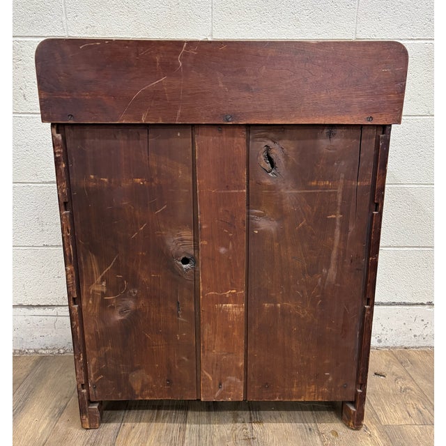 Antique 19th Century Victorian Burled Panel Cabinet Washstand Commode For Sale - Image 9 of 9