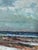 1978 Modernist 'Drift at Low Tide' Expressive Original Coastal Landscape Oil Painting, Framed For Sale - Image 11 of 12