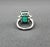 Green 13.50 Ct Gia Certified Natural Zambian Emerald & Diamond Ring Size 7 For Sale - Image 8 of 10