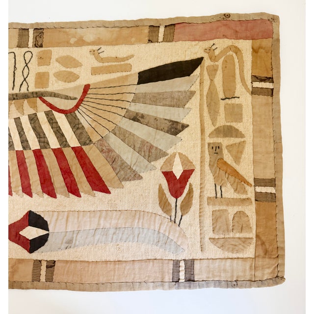 1920s Egyptian Revival Khayamiya Textile Wall Hanging For Sale - Image 4 of 16
