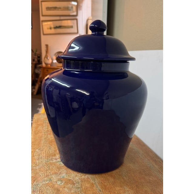 Blue Martino Interiors Ceramic Ginger Jar For Sale - Image 8 of 12
