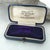 Antique Georgian Brooch Box by Mallet The OCTAGON in Bath. Blue with gold gilt trim lavish purple lining. Hinge works...
