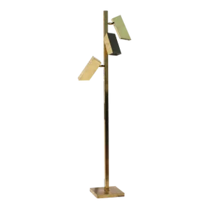 1970s Brass Floor Lamp Attributed to Laurel