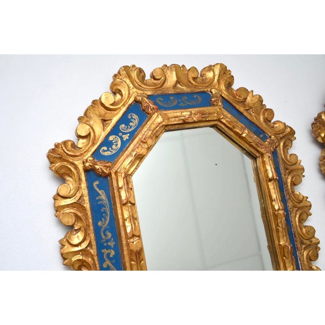 Antique Italian Giltwood Mirrors, 1950s, Set of 2 For Sale - Image 4 of 11